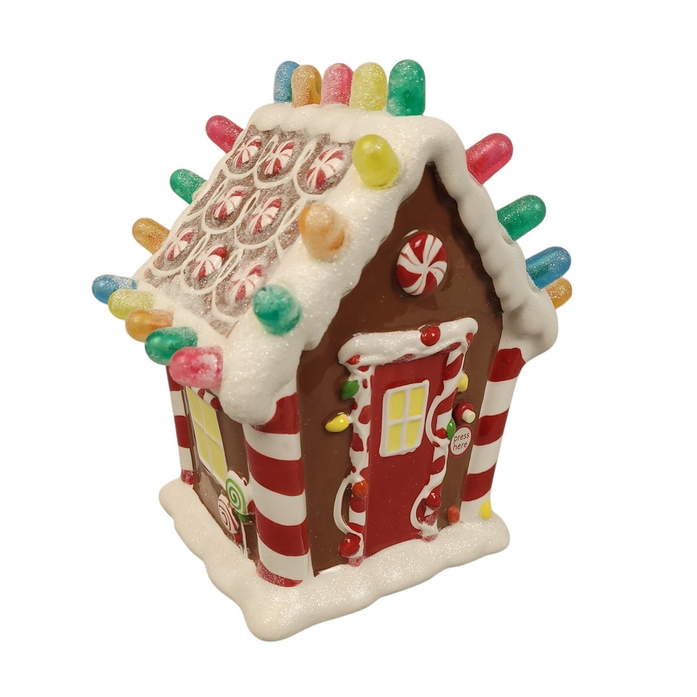 Hallmark 2008 Gumdrop Gingerbread House Musical Lighted Christmas Tested Works